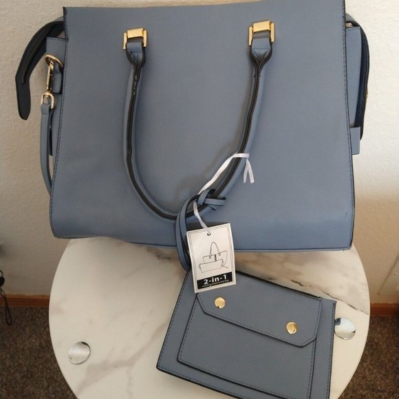 LA Terre Fashion Handbags - La Terre Fashion Blue Bag NWT- Retail $119